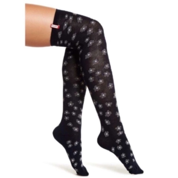 Hunter Accessories - Hunter Flower Cuff Original Tall Welly Boot Socks